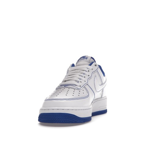 Кроссы Nike Air Force 1 Low 07 White Game Royal - мужская сетка размеров