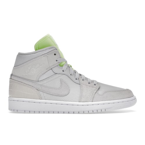 Кроссы Jordan 1 Mid Vast Grey Ghost Green (W) - женская сетка размеров