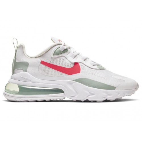 Кроссы Nike Air Max 270 React White Pistachio Crimson (W) - женская сетка размеров