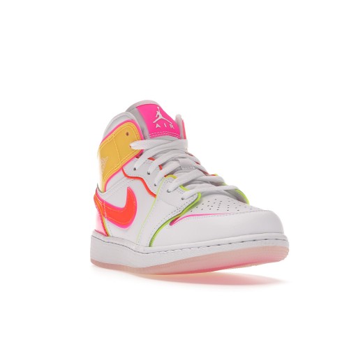 Кроссы Jordan 1 Mid Edge Glow (GS) - подростковая сетка размеров