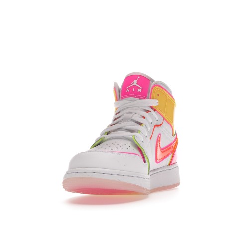 Кроссы Jordan 1 Mid Edge Glow (GS) - подростковая сетка размеров