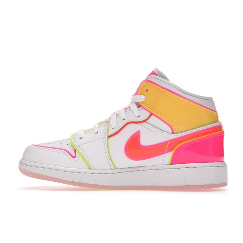Кроссы Jordan 1 Mid Edge Glow (GS) - подростковая сетка размеров