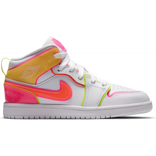 Кроссы Jordan 1 Mid SE Edge Glow (PS) - детская сетка размеров