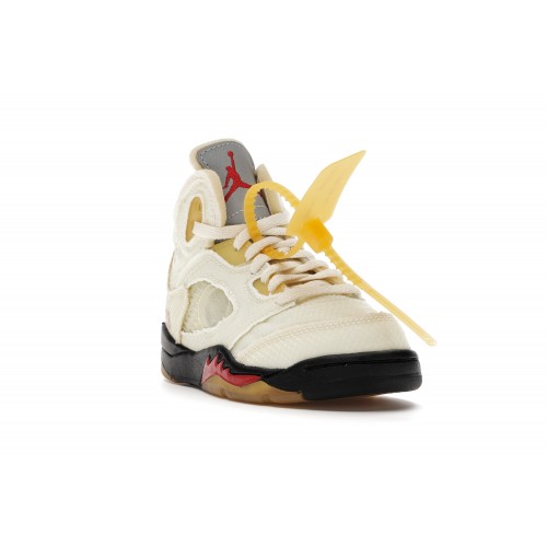 Кроссы Jordan 5 Retro Off-White Sail (PS) - детская сетка размеров