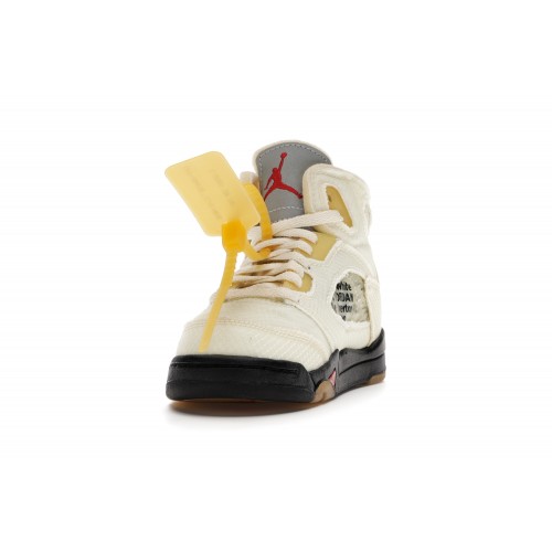 Кроссы Jordan 5 Retro Off-White Sail (PS) - детская сетка размеров