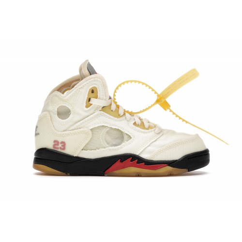 Кроссы Jordan 5 Retro Off-White Sail (PS) - детская сетка размеров