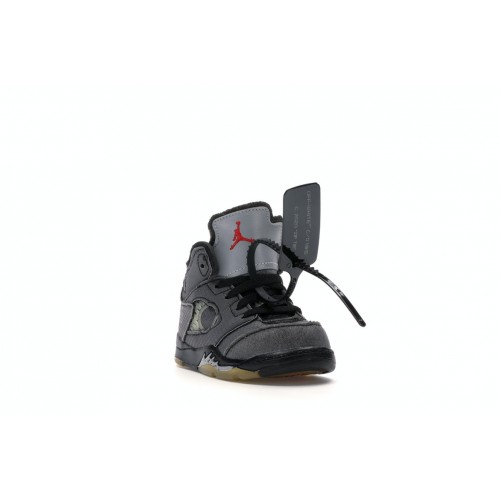 Кроссы Jordan 5 Retro Off-White Muslin (TD) - детская сетка размеров