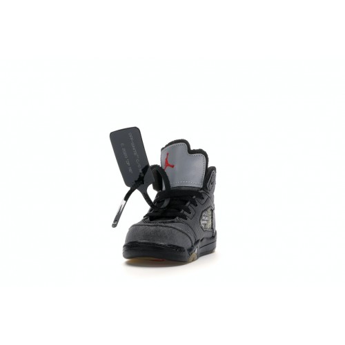 Кроссы Jordan 5 Retro Off-White Muslin (TD) - детская сетка размеров
