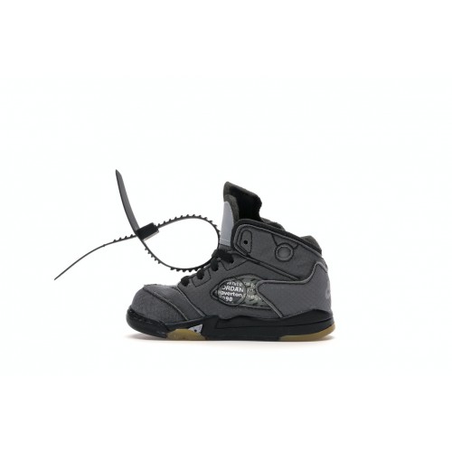 Кроссы Jordan 5 Retro Off-White Muslin (TD) - детская сетка размеров