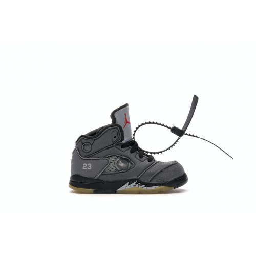 Кроссы Jordan 5 Retro Off-White Muslin (TD) - детская сетка размеров