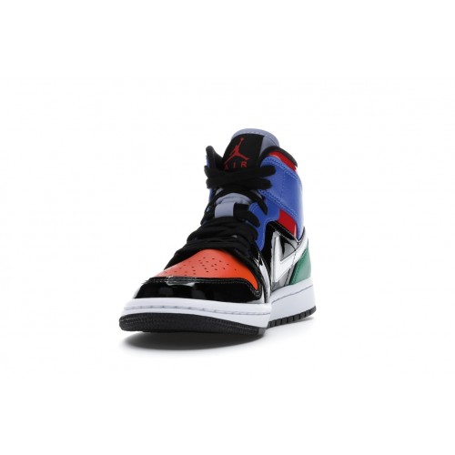 Кроссы Jordan 1 Mid Multi Patent (W) - женская сетка размеров