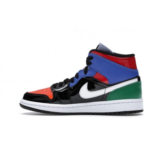 Кроссы Jordan 1 Mid Multi Patent (W) - женская сетка размеров