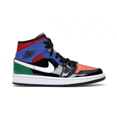 Кроссы Jordan 1 Mid Multi Patent (W) - женская сетка размеров