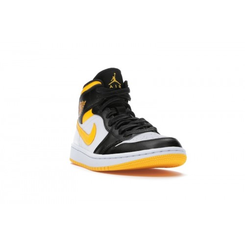 Кроссы Jordan 1 Mid Laser Orange Black (W) - женская сетка размеров