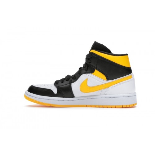 Кроссы Jordan 1 Mid Laser Orange Black (W) - женская сетка размеров