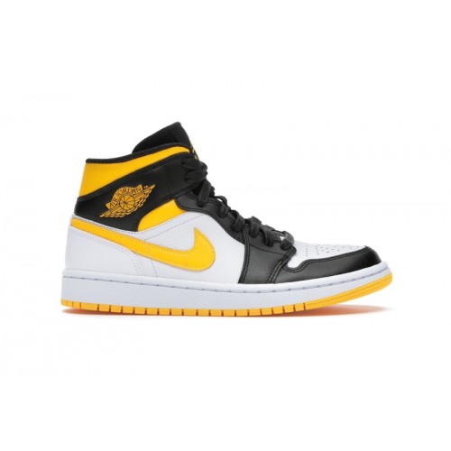 Кроссы Jordan 1 Mid Laser Orange Black (W) - женская сетка размеров