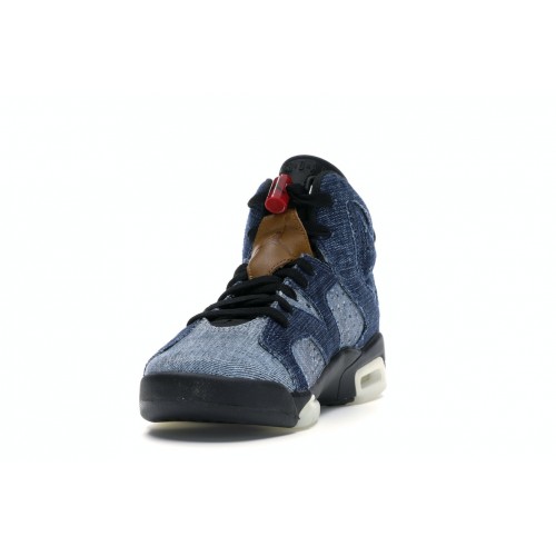 Кроссы Jordan 6 Retro Washed Denim (GS) - подростковая сетка размеров