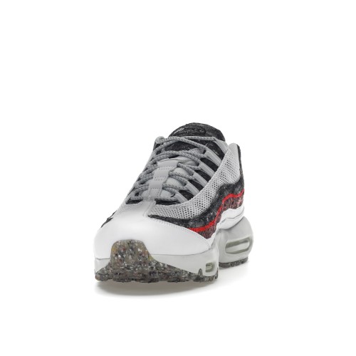 Кроссы Nike Air Max 95 Crater White Photon Dust Bright Crimson - мужская сетка размеров