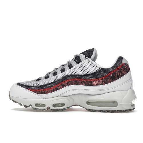 Кроссы Nike Air Max 95 Crater White Photon Dust Bright Crimson - мужская сетка размеров