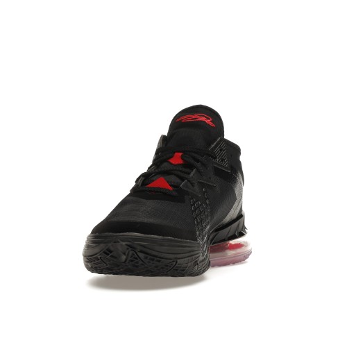 Кроссы Nike LeBron 18 Low Black Red - мужская сетка размеров