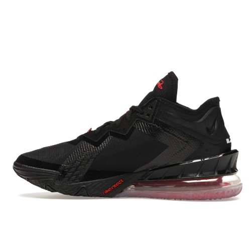 Кроссы Nike LeBron 18 Low Black Red - мужская сетка размеров