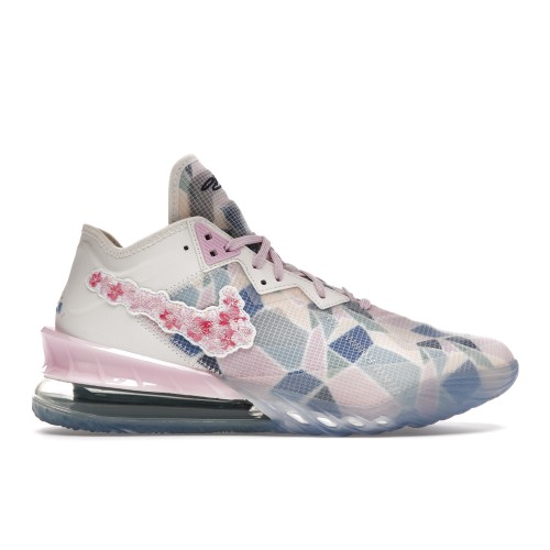 Кроссы Nike LeBron 18 Low atmos Cherry Blossom - мужская сетка размеров