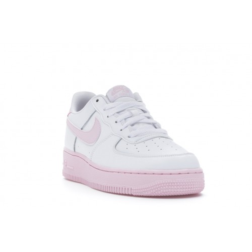 Кроссы Nike Air Force 1 Low White Pink Foam (GS) - подростковая сетка размеров