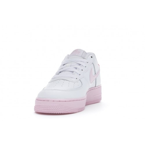 Кроссы Nike Air Force 1 Low White Pink Foam (GS) - подростковая сетка размеров