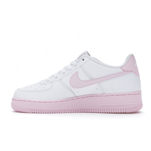 Кроссы Nike Air Force 1 Low White Pink Foam (GS) - подростковая сетка размеров