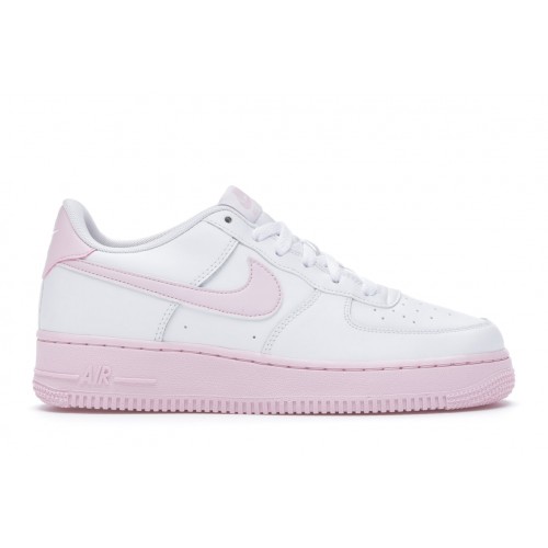 Кроссы Nike Air Force 1 Low White Pink Foam (GS) - подростковая сетка размеров
