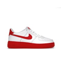Подростковые кроссовки Nike Air Force 1 Low White Red Midsole (GS)