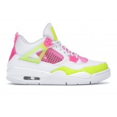 Подростковые кроссовки Jordan 4 Retro White Lemon Pink (GS)