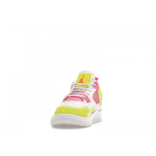 Кроссы Jordan 4 Retro White Lemon Pink (PS) - детская сетка размеров