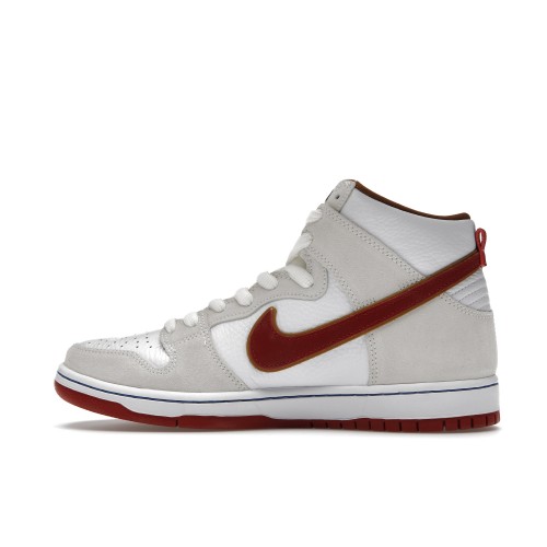 Кроссы Nike SB Dunk High Sail Bright Crimson - мужская сетка размеров