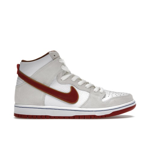 Кроссы Nike SB Dunk High Sail Bright Crimson - мужская сетка размеров