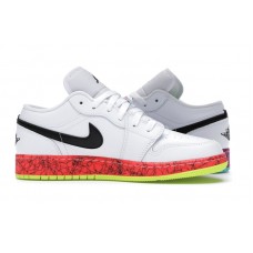 Подростковые Jordan 1 Low Multi-Color Midsoles White (GS)