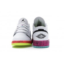 Подростковые Jordan 1 Low Multi-Color Midsoles White (GS)