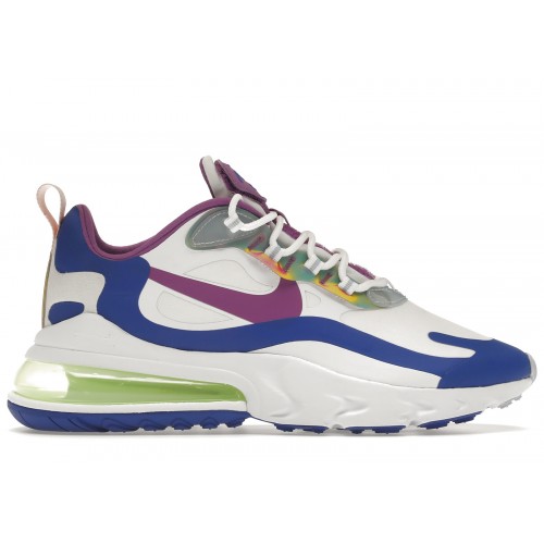 Кроссы Nike Air Max 270 React White Berry Royal - мужская сетка размеров