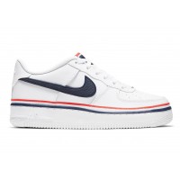 Подростковые кроссовки Nike Air Force 1 Low LV8 Ribbon White Blue (GS)