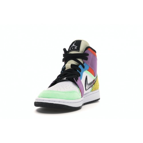 Кроссы Jordan 1 Mid SE Multi-Color (W) - женская сетка размеров