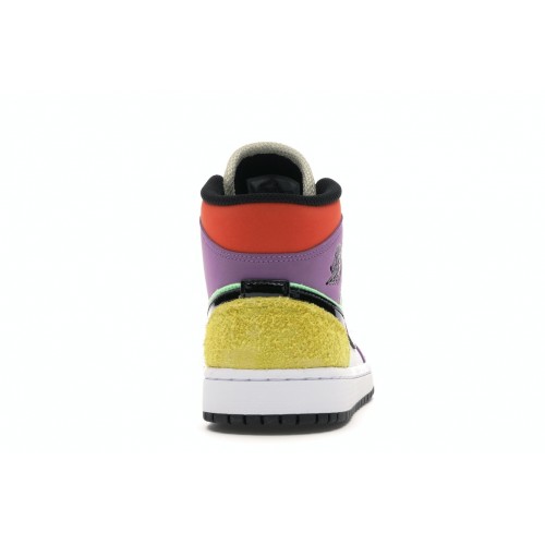 Кроссы Jordan 1 Mid SE Multi-Color (W) - женская сетка размеров