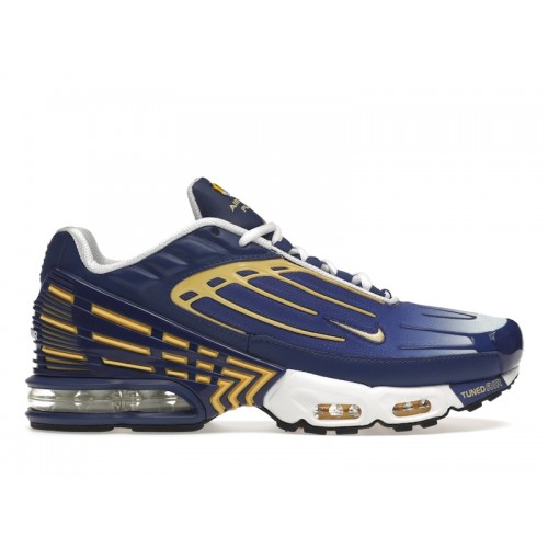 Кроссы Nike Air Max Plus 3 Deep Royal Topaz Gold - мужская сетка размеров