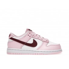 Детские кроссовки Nike Dunk Low Pink Red White (PS)