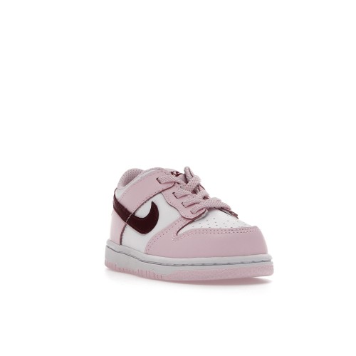Кроссы Nike Dunk Low Pink Red White (TD) - детская сетка размеров