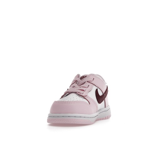 Кроссы Nike Dunk Low Pink Red White (TD) - детская сетка размеров