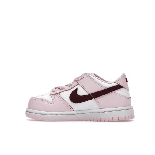 Кроссы Nike Dunk Low Pink Red White (TD) - детская сетка размеров