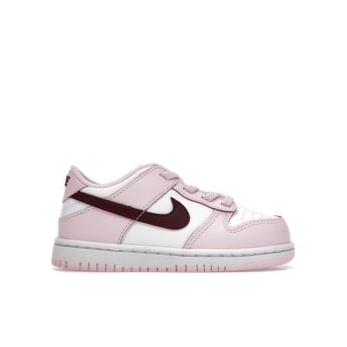 Кроссы Nike Dunk Low Pink Red White (TD) - детская сетка размеров