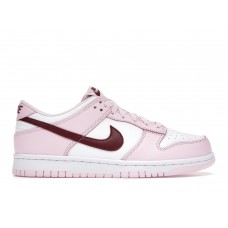 Подростковые кроссовки Nike Dunk Low Pink Foam Red White (GS)
