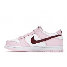 Подростковые Nike Dunk Low Pink Foam Red White (GS)
