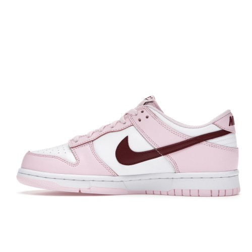 Кроссы Nike Dunk Low Pink Foam Red White (GS) - подростковая сетка размеров